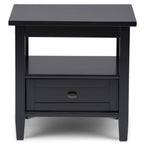 WYNDENHALL Norfolk SOLID WOOD 20 inch Wide Rectangle Transitional End Side Table - 20 inch Wide