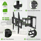 USX Mount Full Motion TV Wall Mount for Most 42-86 inch Flat Screen