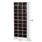 30 Pairs Tall Shoe Cabinet, 10 Tiers White Wooden Shoe Storage Rack for Closet, Entryway - 10-tier