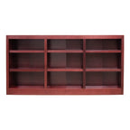 Concepts in Wood Triple Wide Wood Bookcase, 9 Shelf, 36 inch Tall
