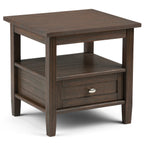 WYNDENHALL Norfolk SOLID WOOD 20 inch Wide Rectangle Transitional End Side Table - 20 inch Wide