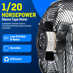 ILIVING 12" Wall Mounted Exhaust Fan with Thermostat