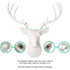 Wall Charmers White Deer Head
