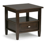 WYNDENHALL Norfolk SOLID WOOD 20 inch Wide Rectangle Transitional End Side Table - 20 inch Wide