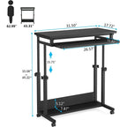 Portable Laptop Desk for Sofa and Bed, Height Adjustable Small Standing Table
