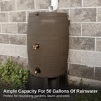 RTS Home Accents 50-Gallon Rain Barrel with Brass Spigot