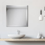 Frameless Beveled Prism Wall Mirror-Square/Rectangluar - Clear