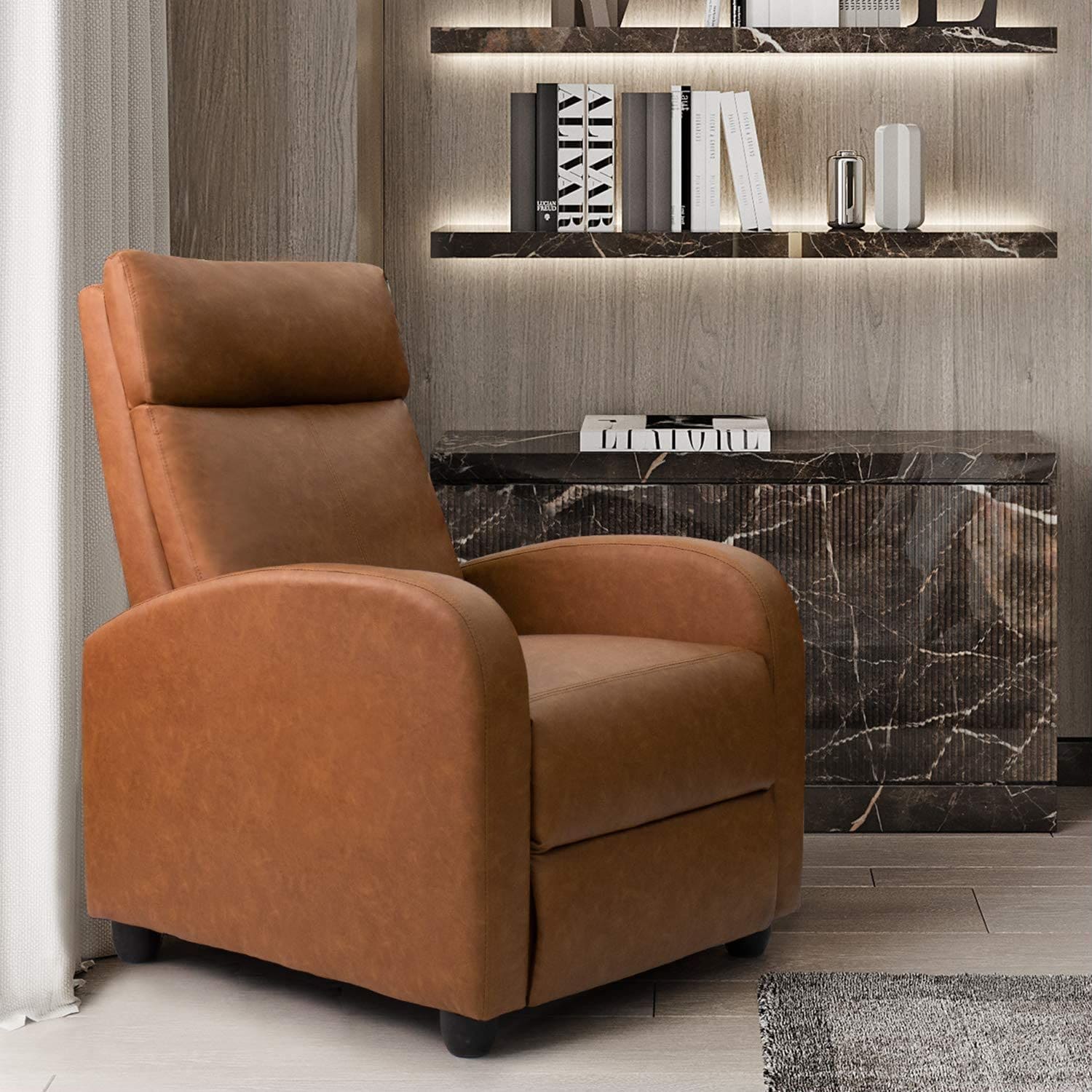 Homall Recliner Chair PU Leather Single Living Room Sofa Recliner