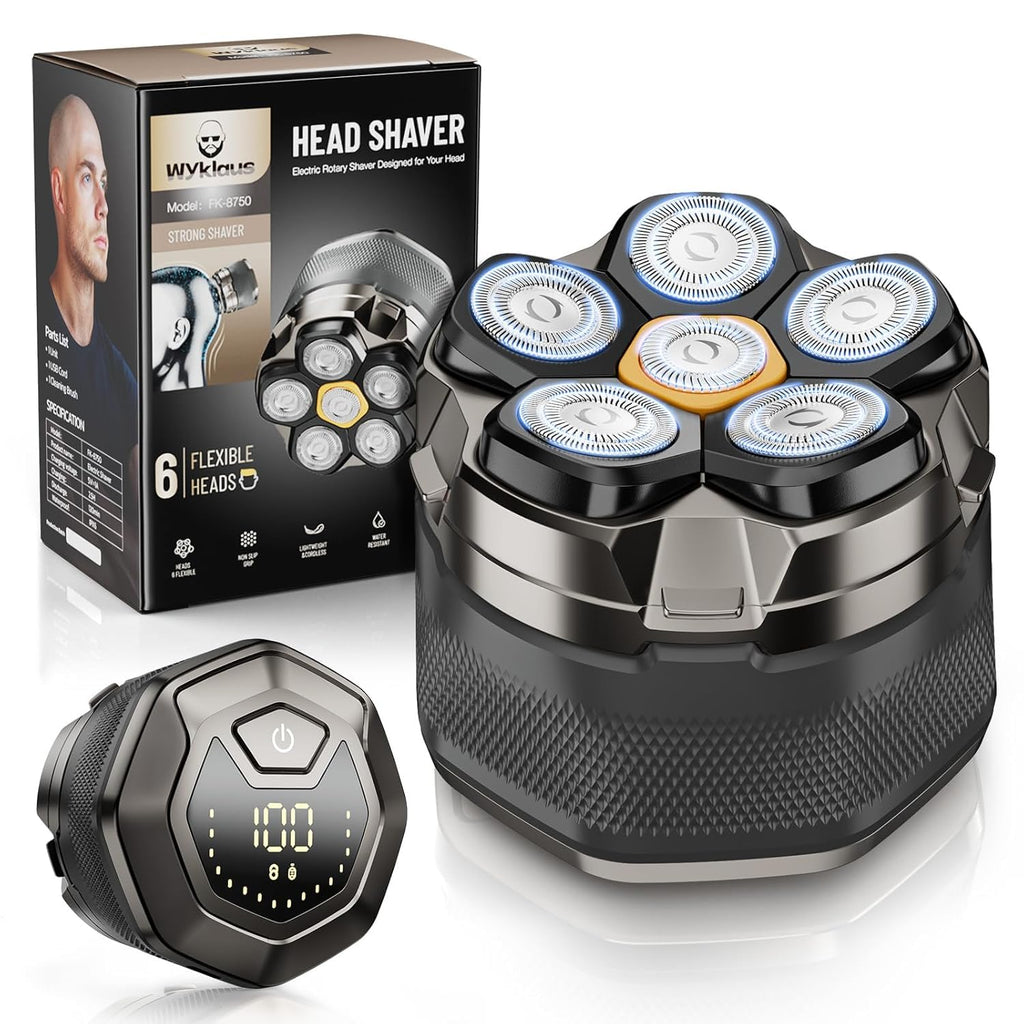 Wyklaus Waterproof Hypoallergenic Head & Face Shaver