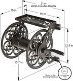 Liberty Garden 708 Steel Decorative Wall Mount Garden Hose Reel