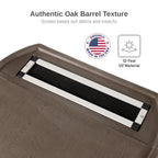 RTS HOME ACCENTS 50-Gallon Rain Barrel with Brass Spigot - Walnut