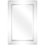 Beveled Rectangular Clear HD Wall Mounted Mirror for Bathroom, Vanity, Bedroom Mirrors, 3 sizes