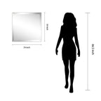 Frameless Beveled Prism Wall Mirror-Square/Rectangluar - Clear