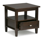 WYNDENHALL Norfolk SOLID WOOD 20 inch Wide Rectangle Transitional End Side Table - 20 inch Wide