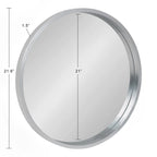 Kate and Laurel Travis Round Wood Accent Wall Mirror