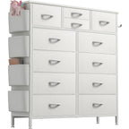 12 Drawer Dresser Fabric Tall Dressers for Bedroom Chest of Drawers