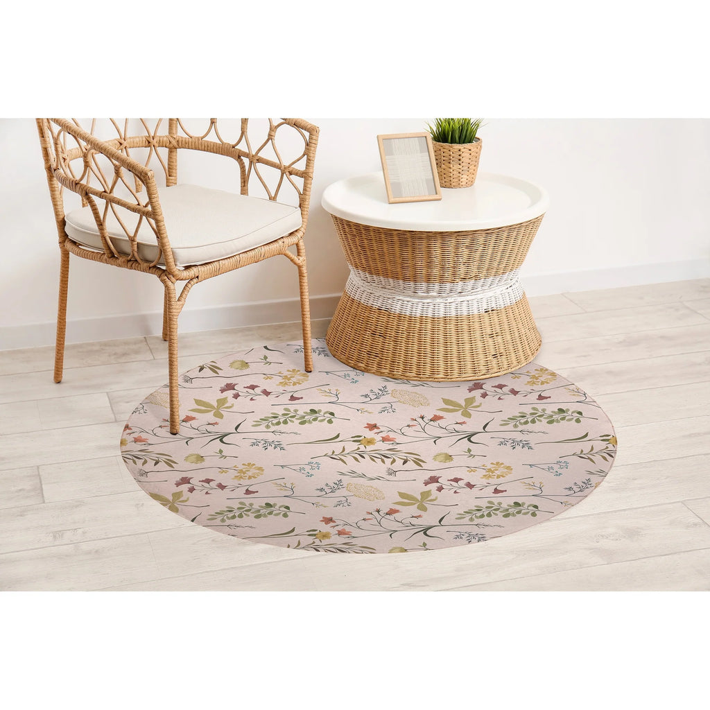FALL BOTANICALS BLUSH Kitchen Mat By Kavka Designs