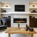 Electric Fireplace Heater Recessed Wall-mounted w/ RC (750-1500W)