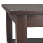 WYNDENHALL Norfolk SOLID WOOD 14 inch Wide Rectangle Transitional Narrow Side Table - 14 Inches wide