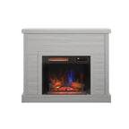 52 Shiplap Wall Mantel with 3D Fireplace Insert