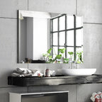 Frameless Beveled Prism Wall Mirror-Square/Rectangluar - Clear
