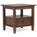 WYNDENHALL Norfolk SOLID WOOD 20 inch Wide Rectangle Transitional End Side Table - 20 inch Wide