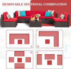 VONGRASIG 5 Piece All-Weather Patio Furniture Set with Ottoman
