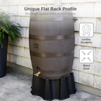 RTS Home Accents 50-Gallon Rain Barrel with Brass Spigot