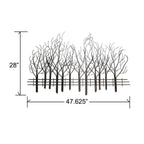 Black Metal Field of Trees Wall Decor