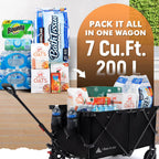 HIKENTURE Collapsible Wagon - 330LBS All-Terrain Beach Cart