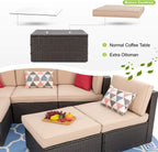 VONGRASIG 5 Piece All-Weather Patio Furniture Set with Ottoman