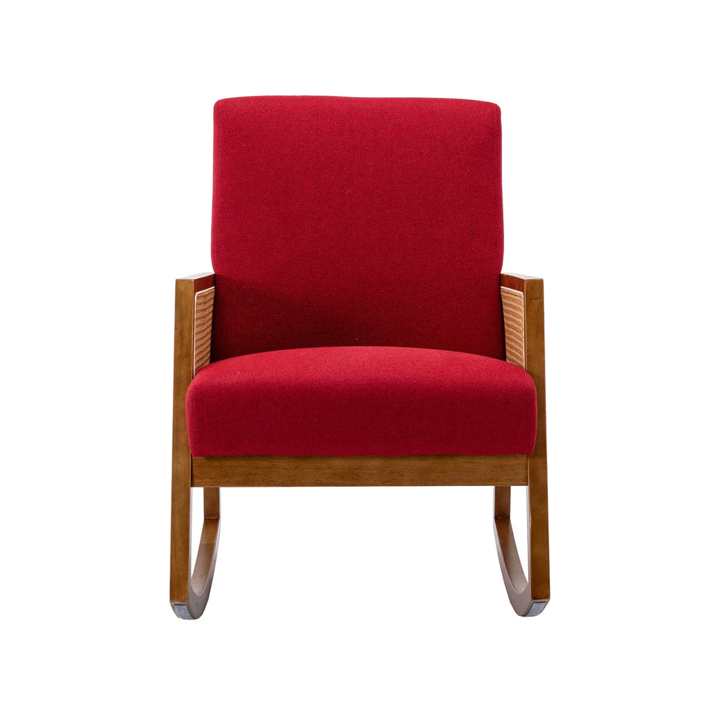 Living room Comfortable rocking chair living room chair Armchair Upholstered Tall Back Accent Glider Rocker