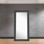 Tall Mirror Full Body Oversized Mirror Smooth Faux Wood Frame Rectangle Wall Mounted Hanging Mirror