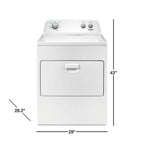 Electric Dryer, AutoDryTM System, Wrinkle ShieldTM, White
