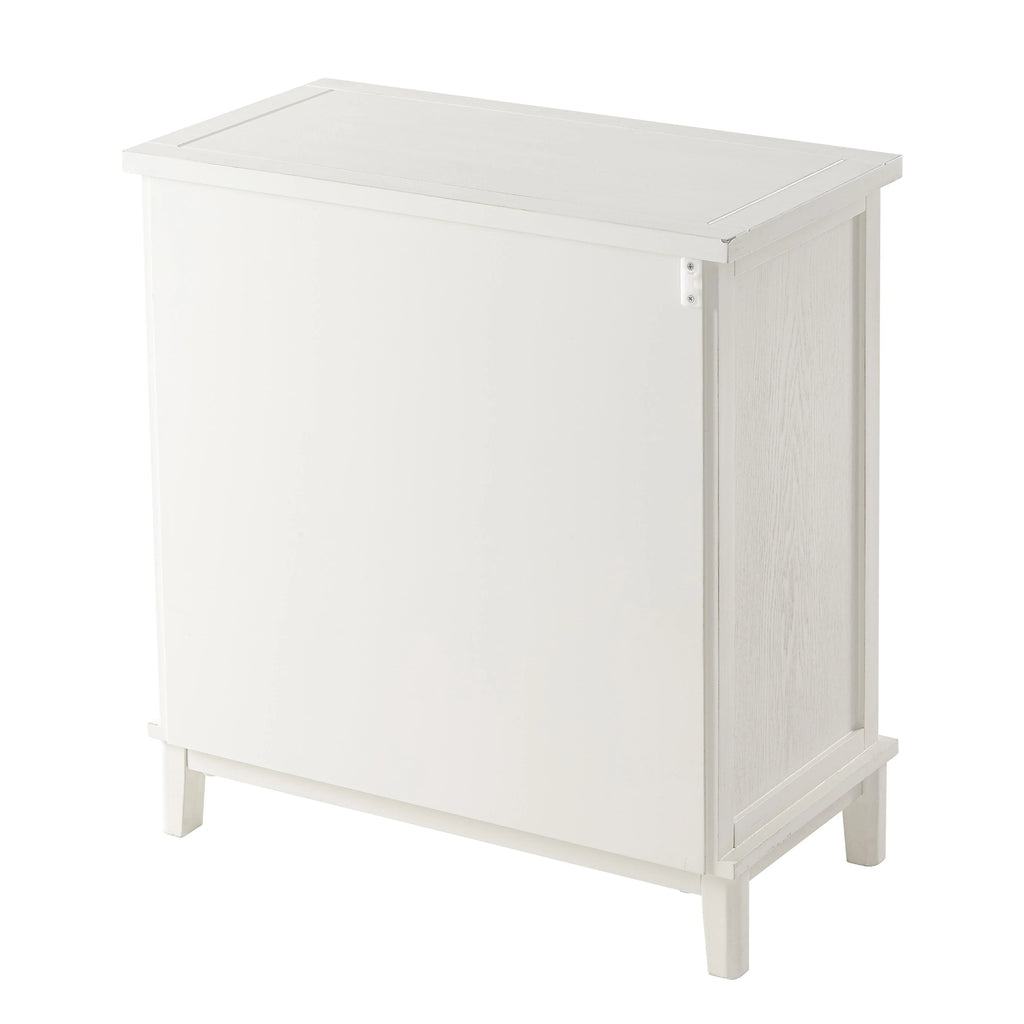 COZAYH Farmhouse Fully-Assembled Nightstand with 2-Drawer, Flower Motif End Table for Small Spaces, French Country