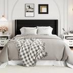 ALLEWIE Queen Size Lift Up Storage Bed with Wingback Headboard
