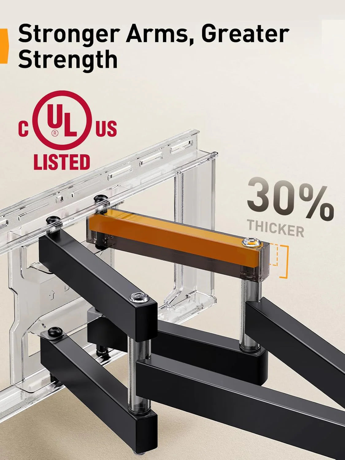 Perlegear Full Motion TV Wall Mount for 42-85 inch TVs
