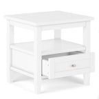 WYNDENHALL Norfolk SOLID WOOD 20 inch Wide Rectangle Transitional End Side Table - 20 inch Wide