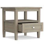 WYNDENHALL Norfolk SOLID WOOD 20 inch Wide Rectangle Transitional End Side Table - 20 inch Wide