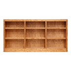 Concepts in Wood Triple Wide Wood Bookcase, 9 Shelf, 36 inch Tall