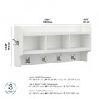 Woodland 40W Wall Mounted Coat Rack with Shelf by Bush Furniture