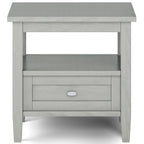 WYNDENHALL Norfolk SOLID WOOD 20 inch Wide Rectangle Transitional End Side Table - 20 inch Wide