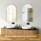 Bathroom Arch Aluminum Wall Mirror Vanity Mirrors