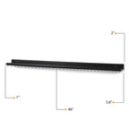 Wallniture Boston 46 Floating Shelves for Wall, Picture Ledge (Set of 4)