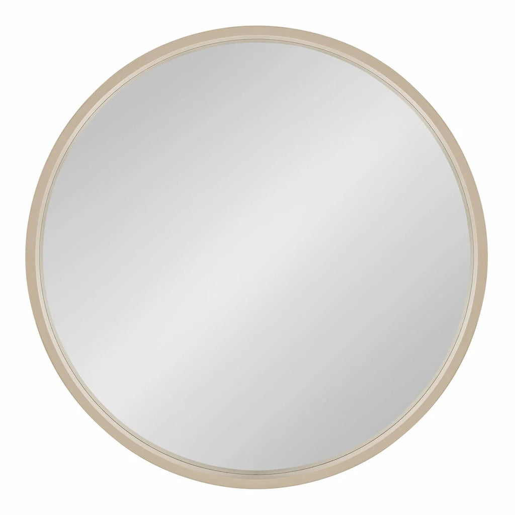 Kate and Laurel Travis Round Wood Accent Wall Mirror