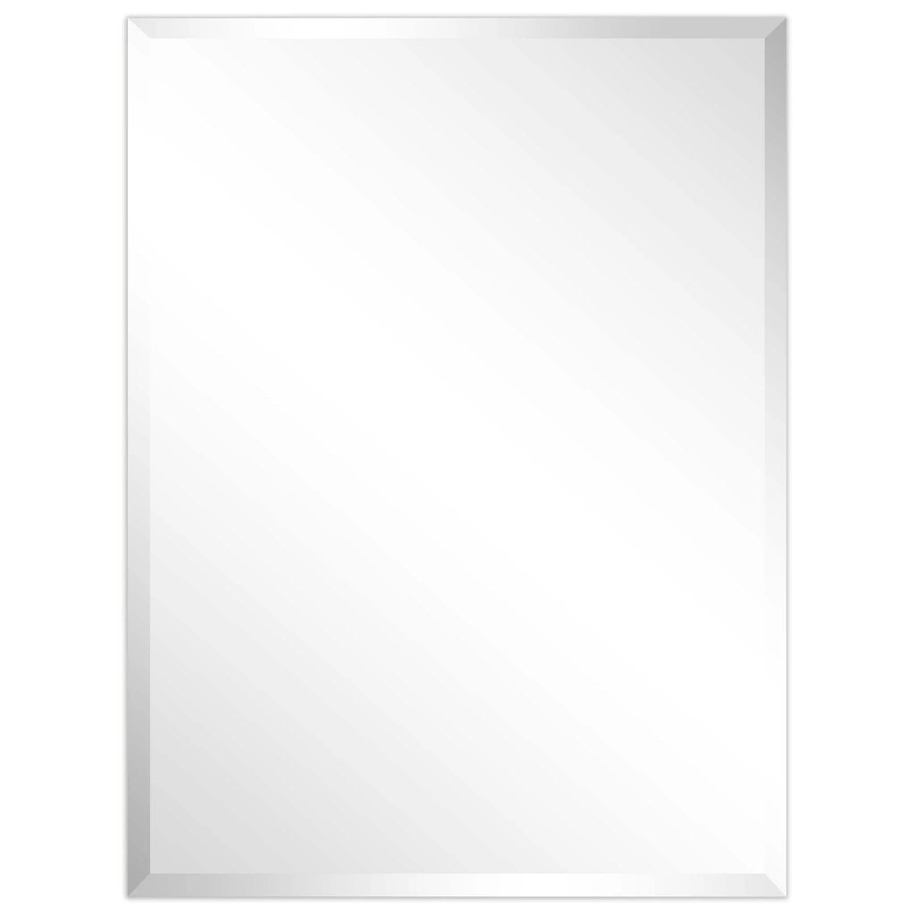 Frameless Beveled Prism Wall Mirror-Square/Rectangluar - Clear