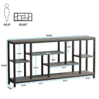 70.9 inch Console Sofa Table with Storage, 3-Tier Entryway Table for Hallway