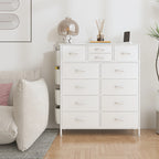 12 Drawer Dresser Fabric Tall Dressers for Bedroom Chest of Drawers