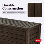 KETER Westwood 150 Gallon Deck Box and Bench Seat, Brown