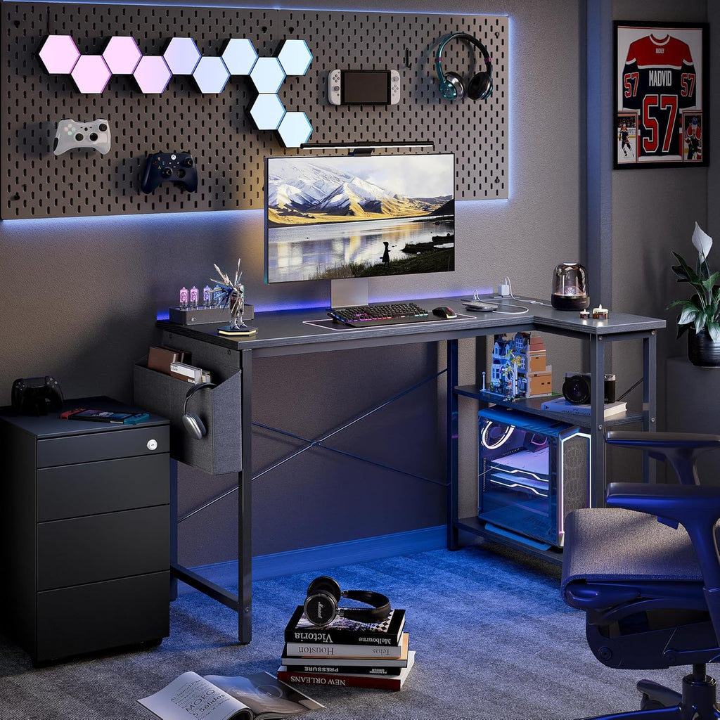TIQLAB Small Computer Desk, 40 Inch L Shaped Desk